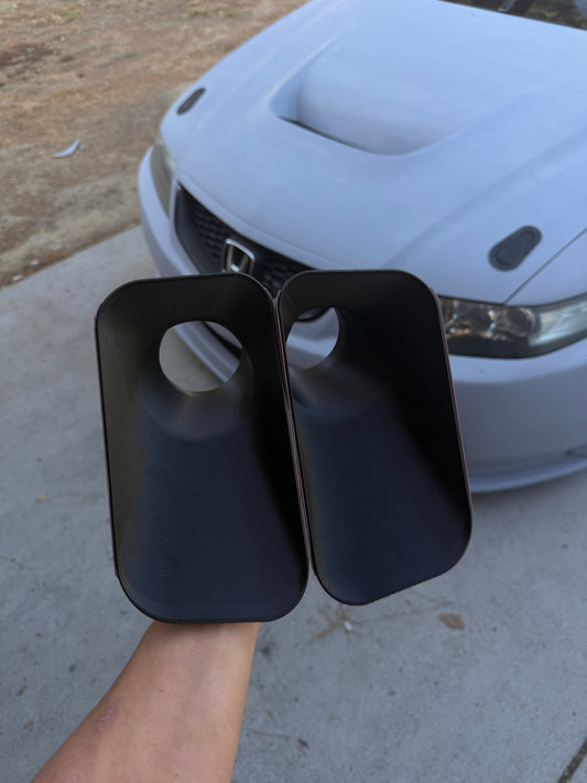 03-05 TSX/CL9/CL7 Brake Cooling Fog Light Ducts (3" Outlet) for Stock, Mugen, A-Spec Lip