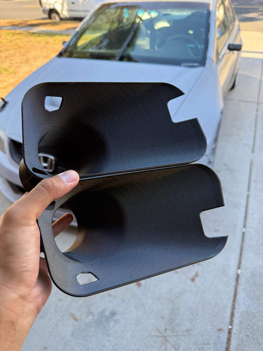 03-05 TSX/CL9/CL7 Brake Cooling Fog Light Ducts (3" Outlet) for Stock, Mugen, A-Spec Lip