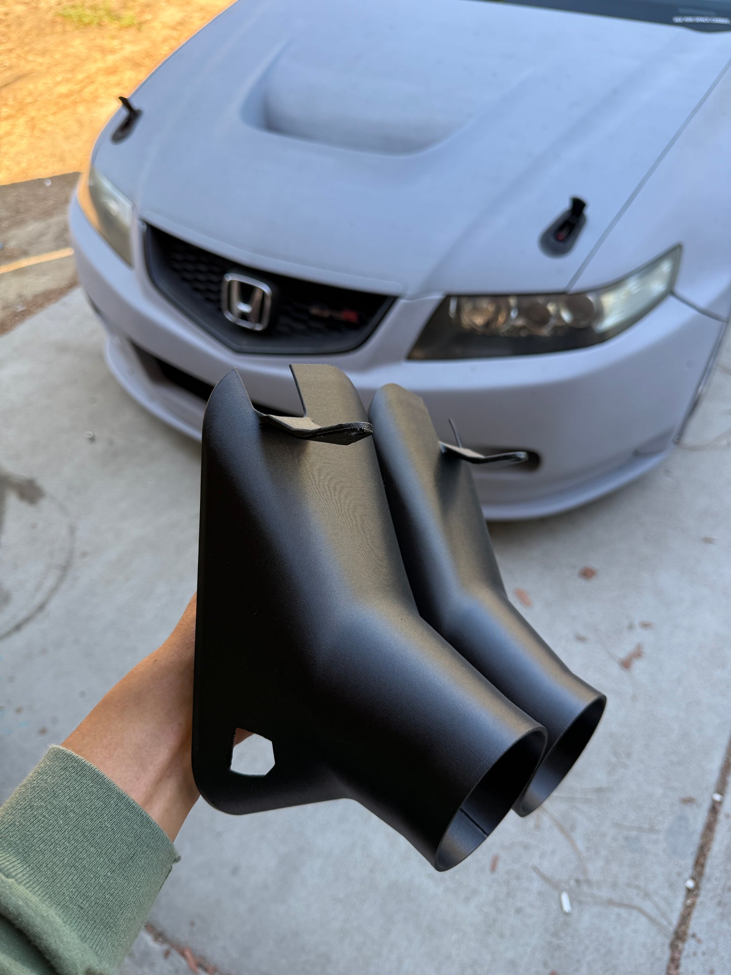 03-05 TSX/CL9/CL7 Brake Cooling Fog Light Ducts (3" Outlet) for Stock, Mugen, A-Spec Lip